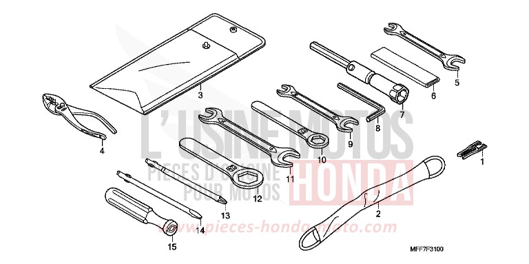 WERKZEUGE von TRANSALP ABS SHASTA WHITE (NH138X) von 2011